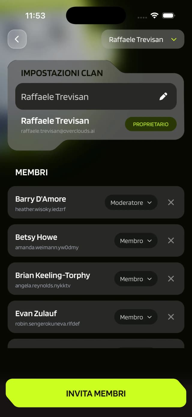 Moderators handle the workouts so members can focus on training screen