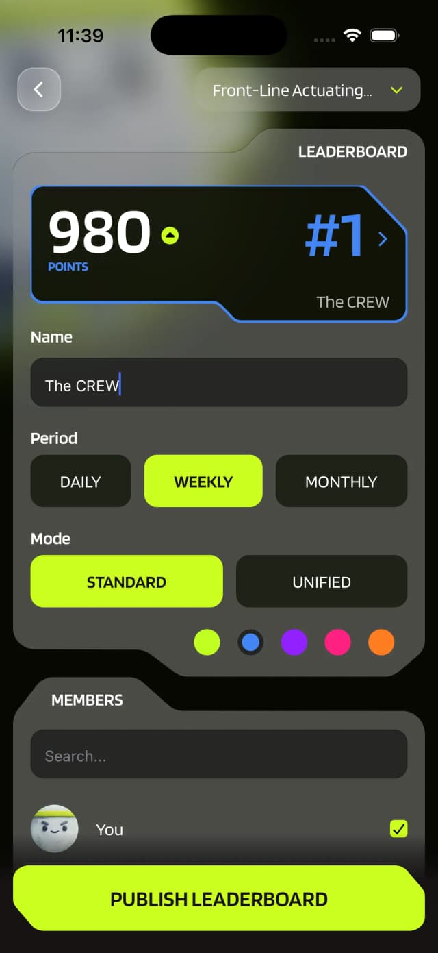 Leaderboard personalizzate screen