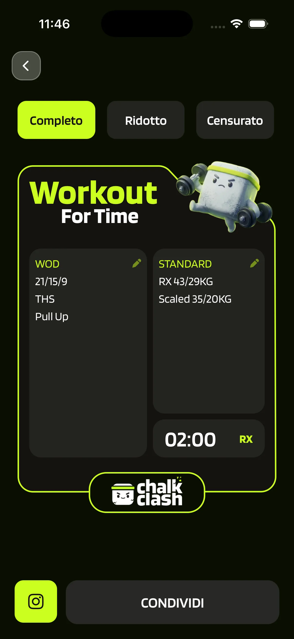 Classic — Contesto Completo del Workout preview