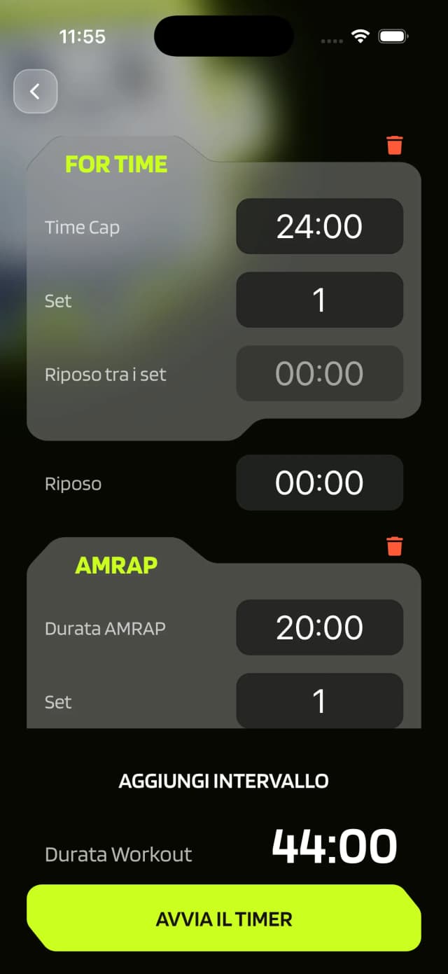 Personalizzato timer screen